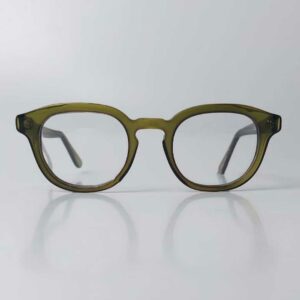 Óculos quadrado verde translúcido